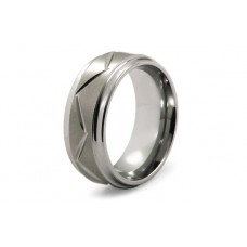 8 mm Tungsten Band with Triangle Cuts